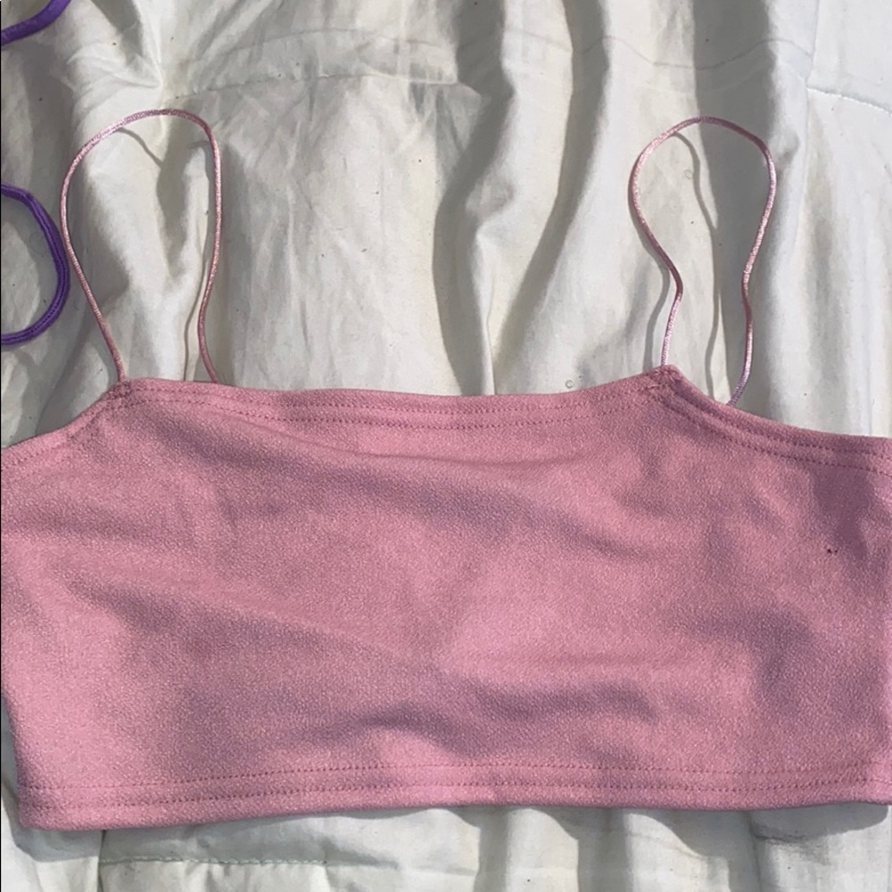 Pink crop top